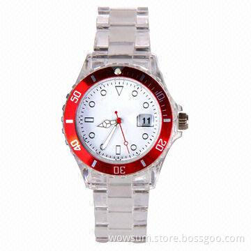 Plastic Watches, Eco-friendly Material, with Japan Quartz Movement